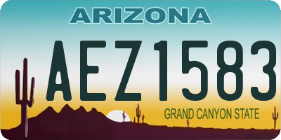 AZ license plate AEZ1583