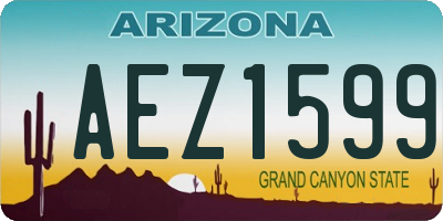 AZ license plate AEZ1599