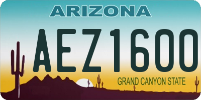 AZ license plate AEZ1600