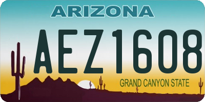 AZ license plate AEZ1608