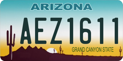 AZ license plate AEZ1611