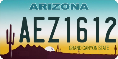 AZ license plate AEZ1612