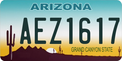 AZ license plate AEZ1617