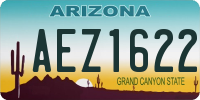 AZ license plate AEZ1622
