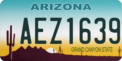 AZ license plate AEZ1639