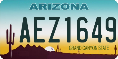 AZ license plate AEZ1649