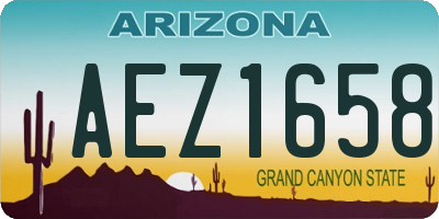 AZ license plate AEZ1658