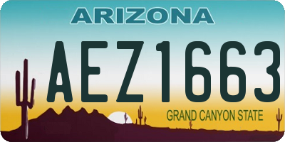 AZ license plate AEZ1663