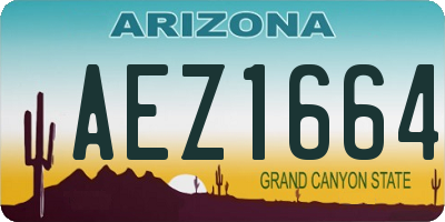 AZ license plate AEZ1664