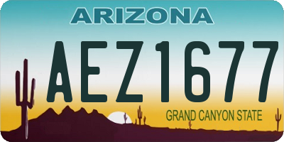 AZ license plate AEZ1677