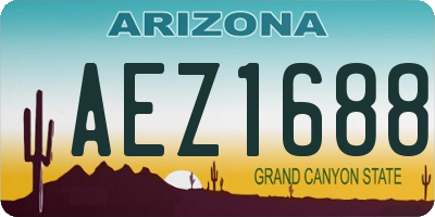 AZ license plate AEZ1688