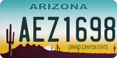 AZ license plate AEZ1698