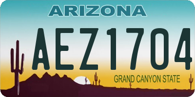 AZ license plate AEZ1704