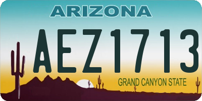 AZ license plate AEZ1713
