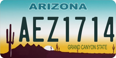 AZ license plate AEZ1714