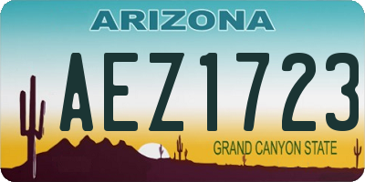 AZ license plate AEZ1723