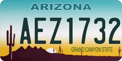 AZ license plate AEZ1732