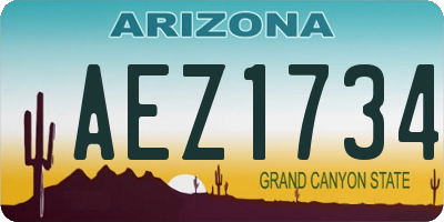 AZ license plate AEZ1734