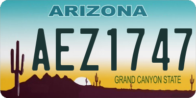 AZ license plate AEZ1747