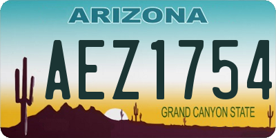 AZ license plate AEZ1754