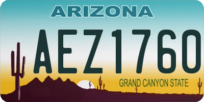 AZ license plate AEZ1760