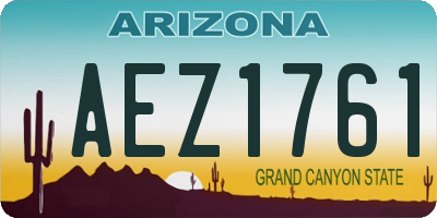 AZ license plate AEZ1761