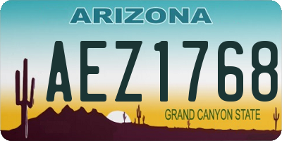 AZ license plate AEZ1768