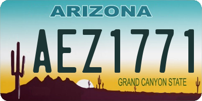 AZ license plate AEZ1771