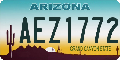 AZ license plate AEZ1772