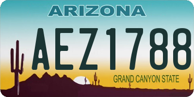 AZ license plate AEZ1788