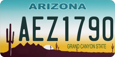 AZ license plate AEZ1790