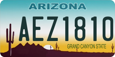 AZ license plate AEZ1810