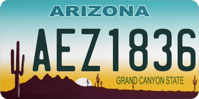 AZ license plate AEZ1836
