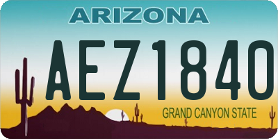 AZ license plate AEZ1840