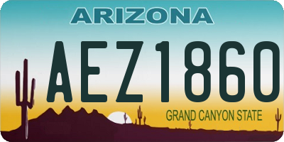 AZ license plate AEZ1860