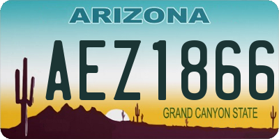 AZ license plate AEZ1866