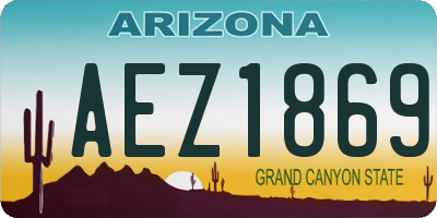 AZ license plate AEZ1869