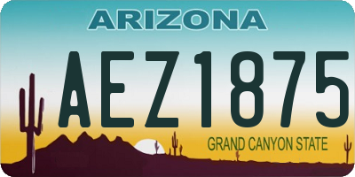 AZ license plate AEZ1875