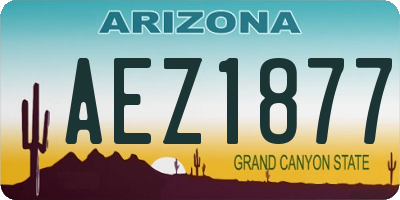 AZ license plate AEZ1877
