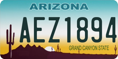 AZ license plate AEZ1894