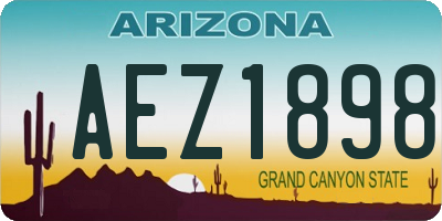 AZ license plate AEZ1898