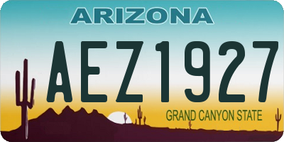AZ license plate AEZ1927