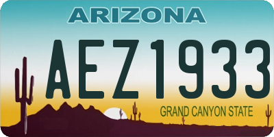 AZ license plate AEZ1933