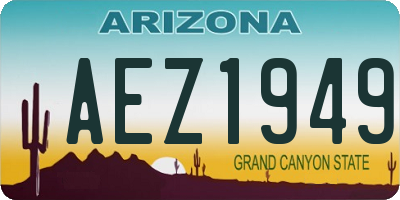AZ license plate AEZ1949