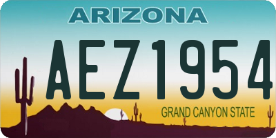 AZ license plate AEZ1954