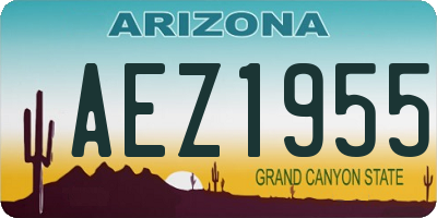 AZ license plate AEZ1955