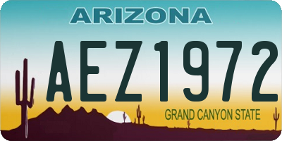 AZ license plate AEZ1972