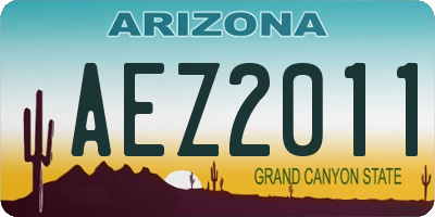 AZ license plate AEZ2011