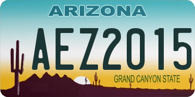 AZ license plate AEZ2015