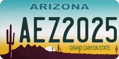 AZ license plate AEZ2025
